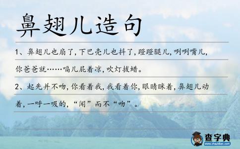 鼻翅兒造句