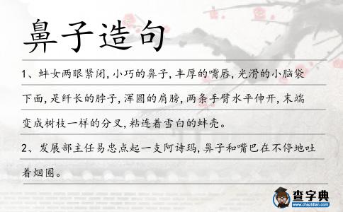 鼻子造句