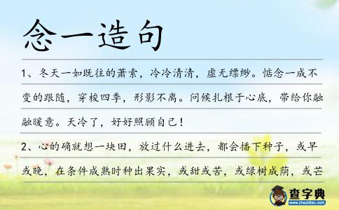 念一造句