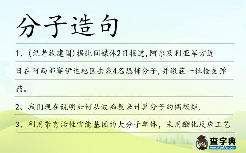 分子造句