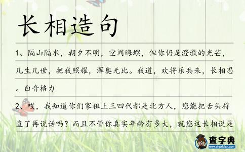 長相造句