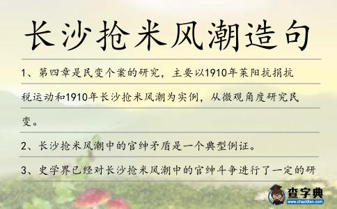 長沙搶米風潮造句