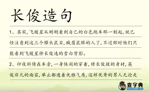 長俊造句