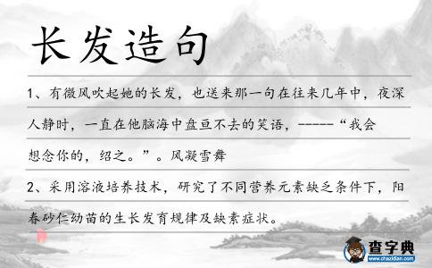 長發造句