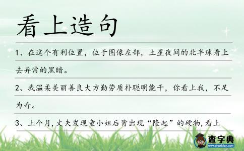 看上造句