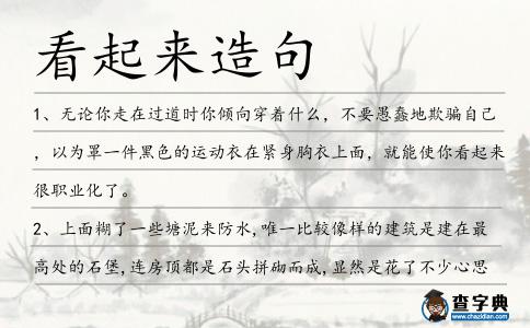看起來造句