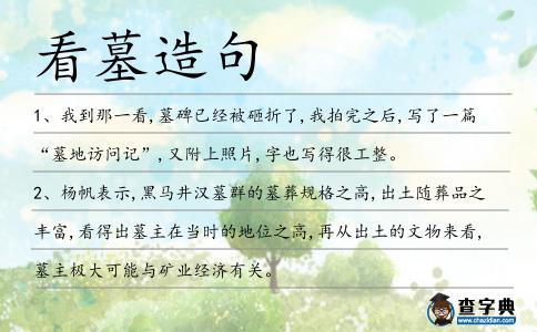 看墓造句