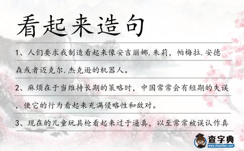 看起來造句