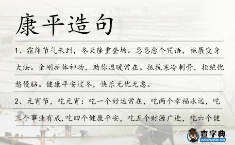 康平造句