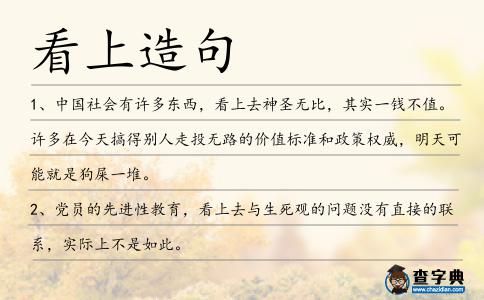 看上造句