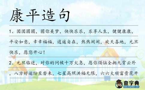 康平造句