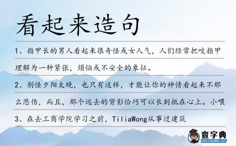 看起來造句