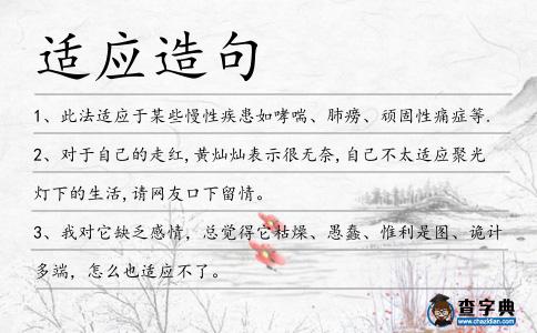 適應造句