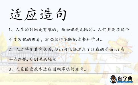 適應造句