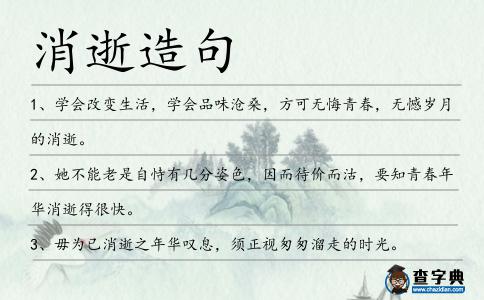 消逝造句