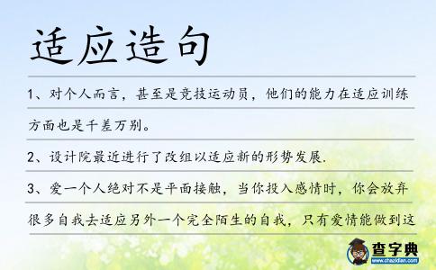 適應(yīng)造句