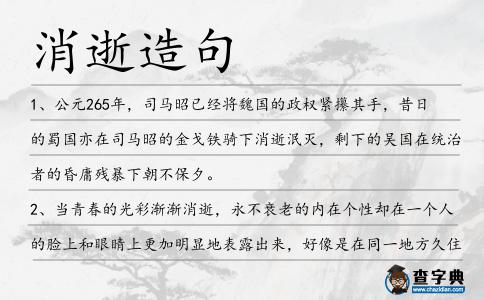 消逝造句