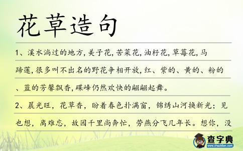 花草造句