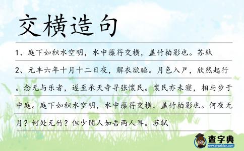 交橫造句
