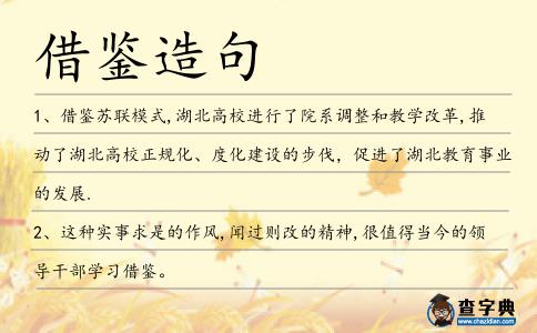 借鑒造句