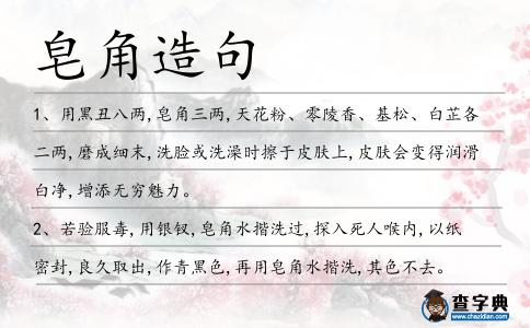 皂角造句