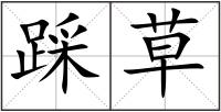 踩草