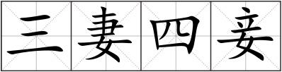 三妻四妾